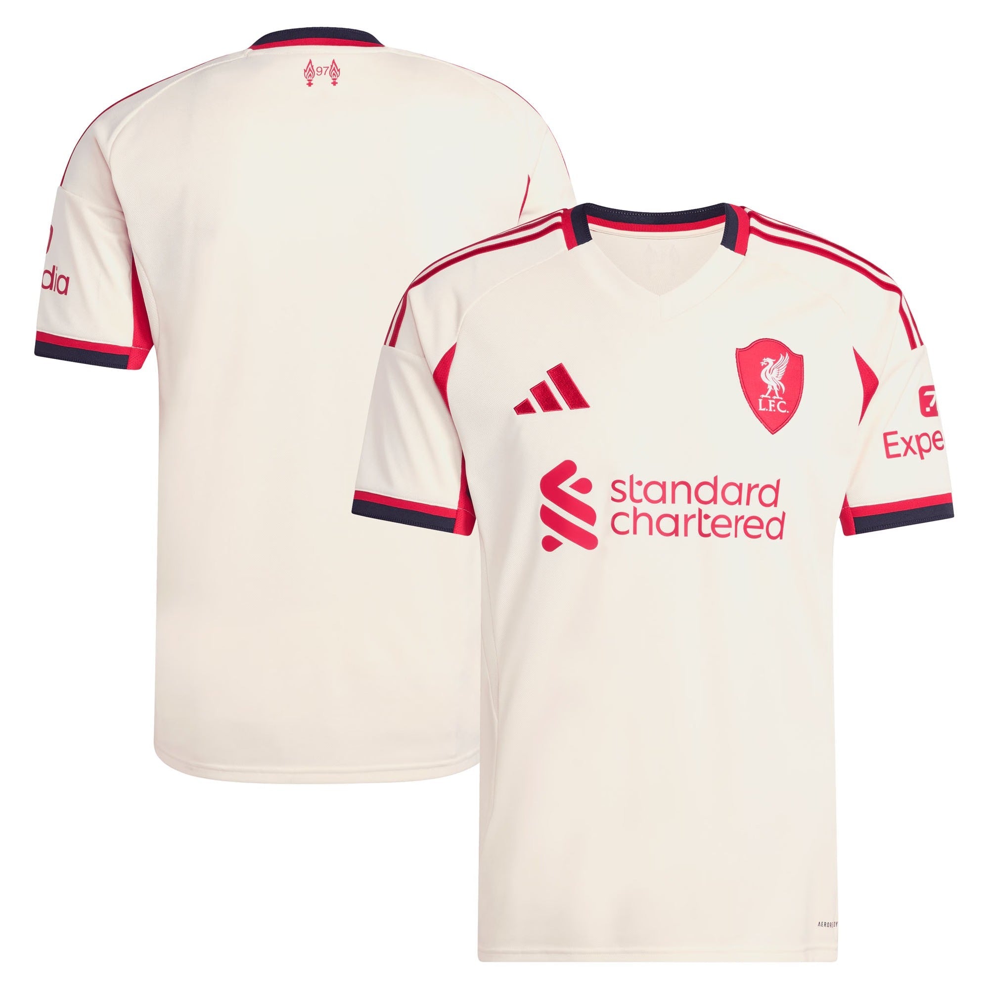 Liverpool adidas 2025/26 Away Soccer Shirt - White