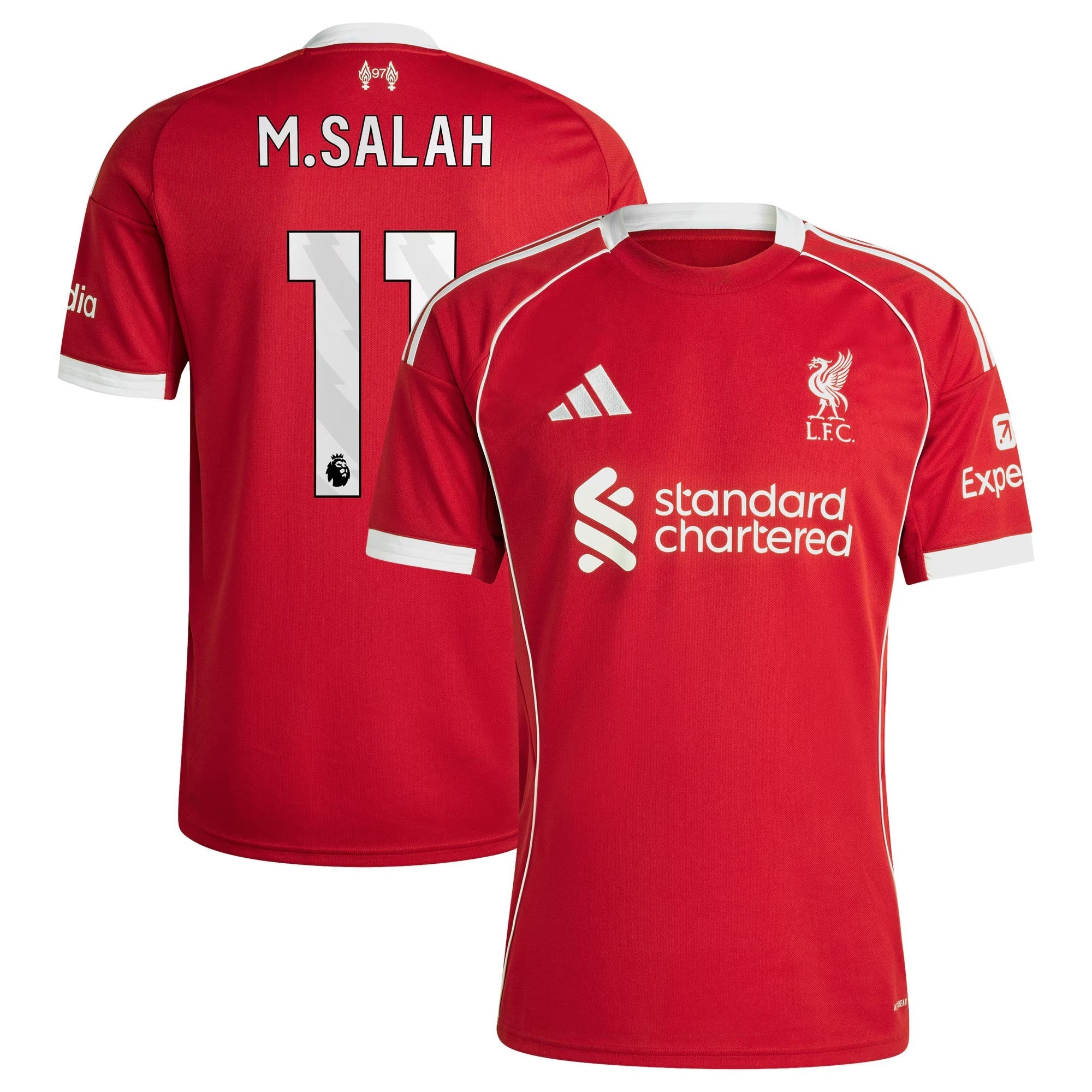 Liverpool adidas 2025/26 Mohamed Salah 11 Home Soccer Shirt - Red