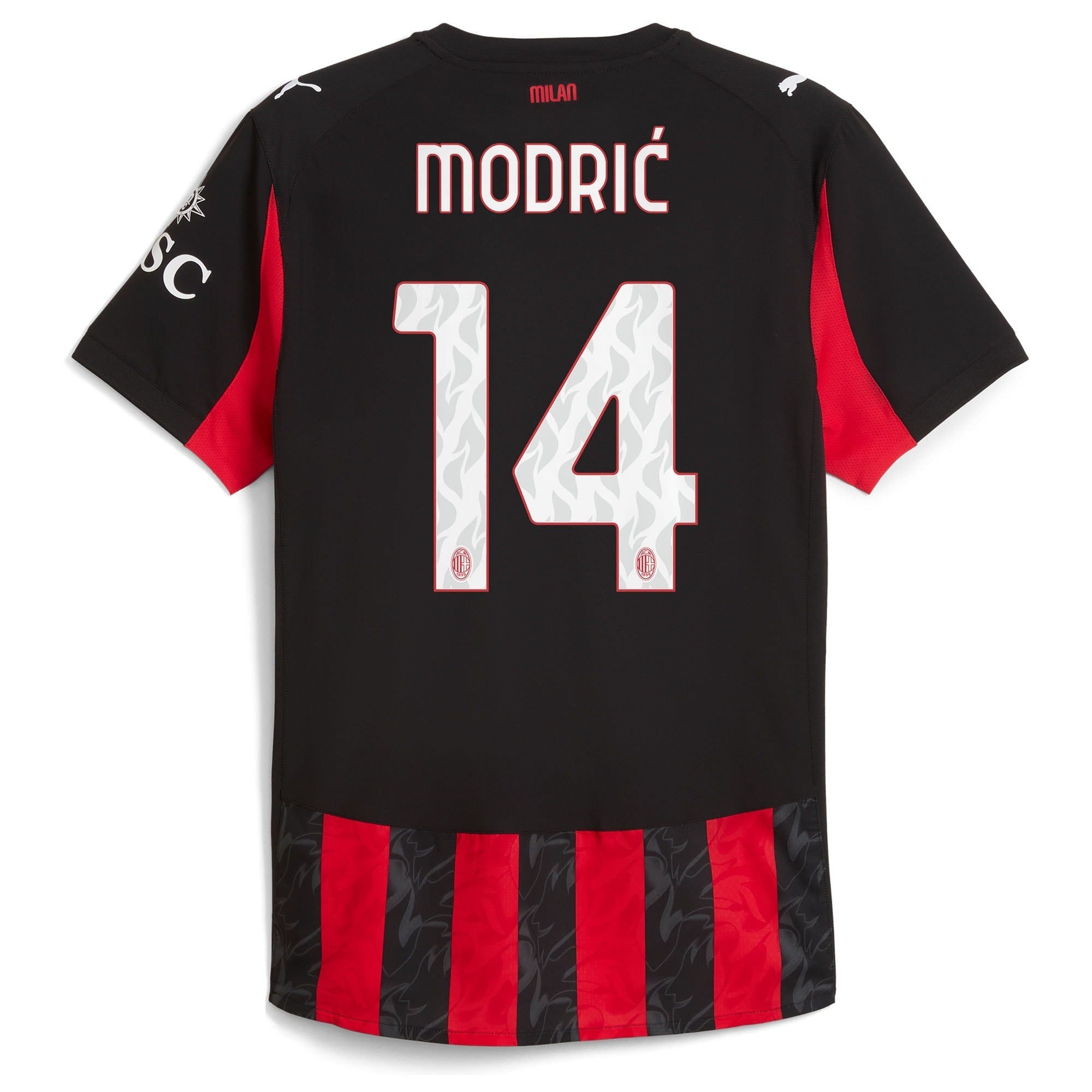 Luka Modric AC Milan Puma 2025/26 Home Soccer Shirt - Red