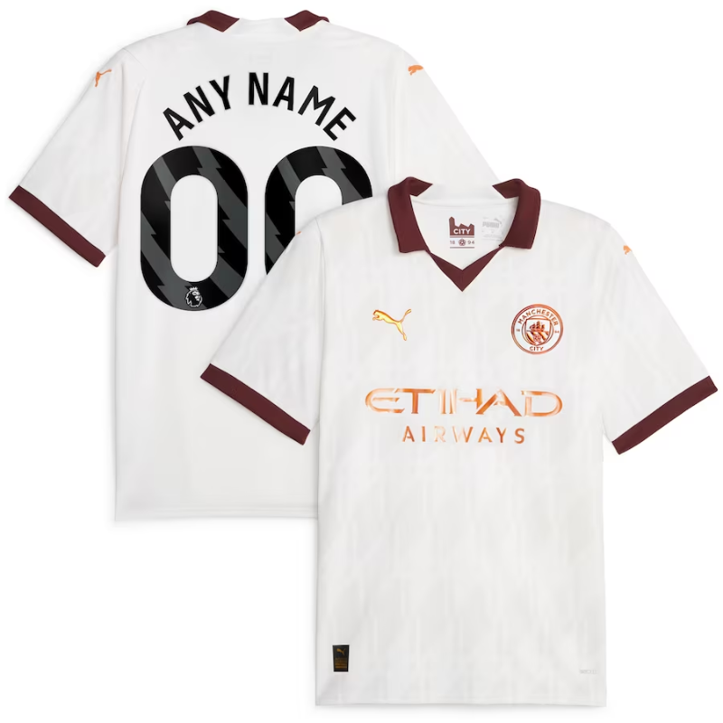 Manchester City 2023/24 Away Custom Shirt - White