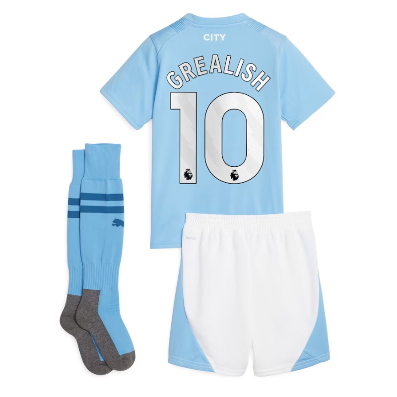 Manchester City Home Minikit 2023-24 Jersey Grealish 10 printing - Blue - Jersey Teams World