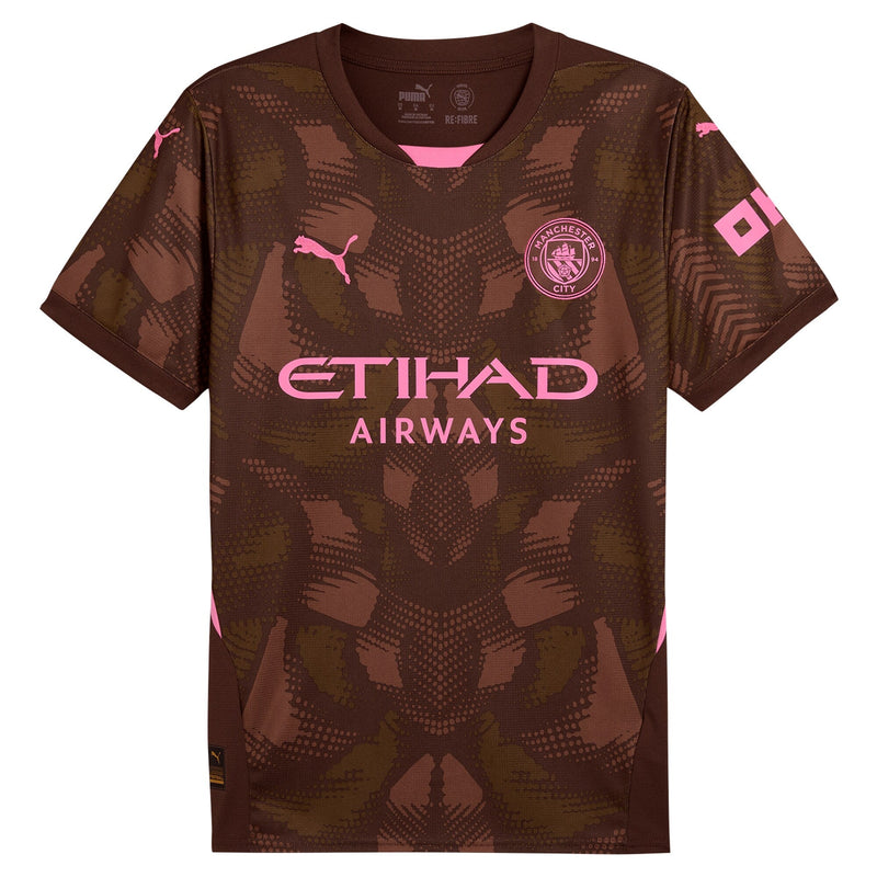 Manchester City Puma 2024/25 Short Sleeve Goalkeeper Custom Jersey - Brown