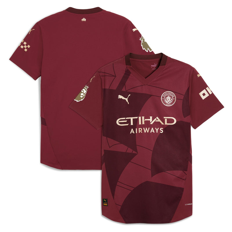 Manchester City Puma 2024/25 Third Custom Jersey - Burgundy