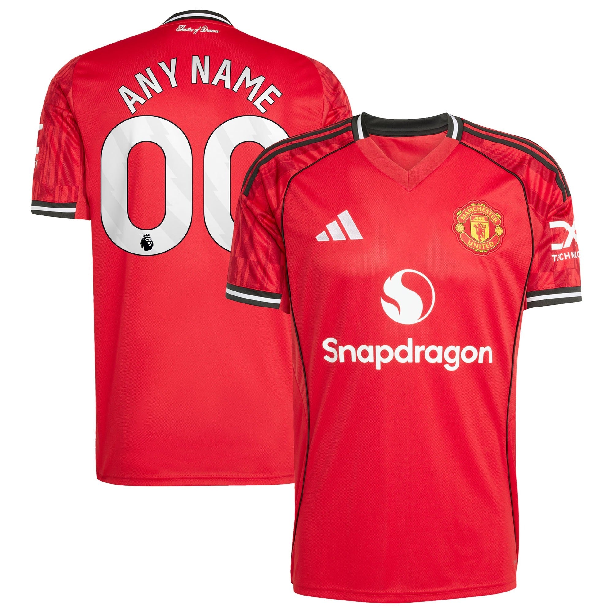 Manchester United adidas Home 2025/26 Custom Soccer Shirt - Red