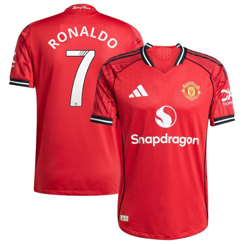 Manchester United adidas WSL Home Shirt 2025-26 with Cristiano Ronaldo 7 printing Soccer Shirt