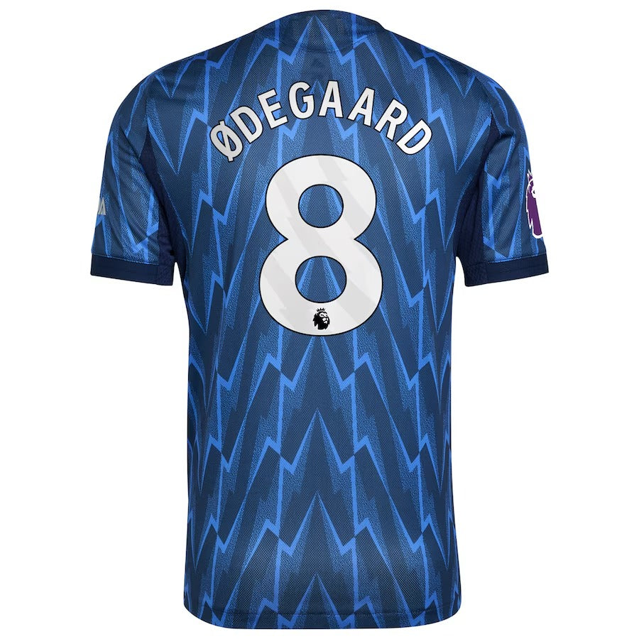 Martin Ødegaard Arsenal adidas 2025/26 Away Player Soccer Shirt - Blue