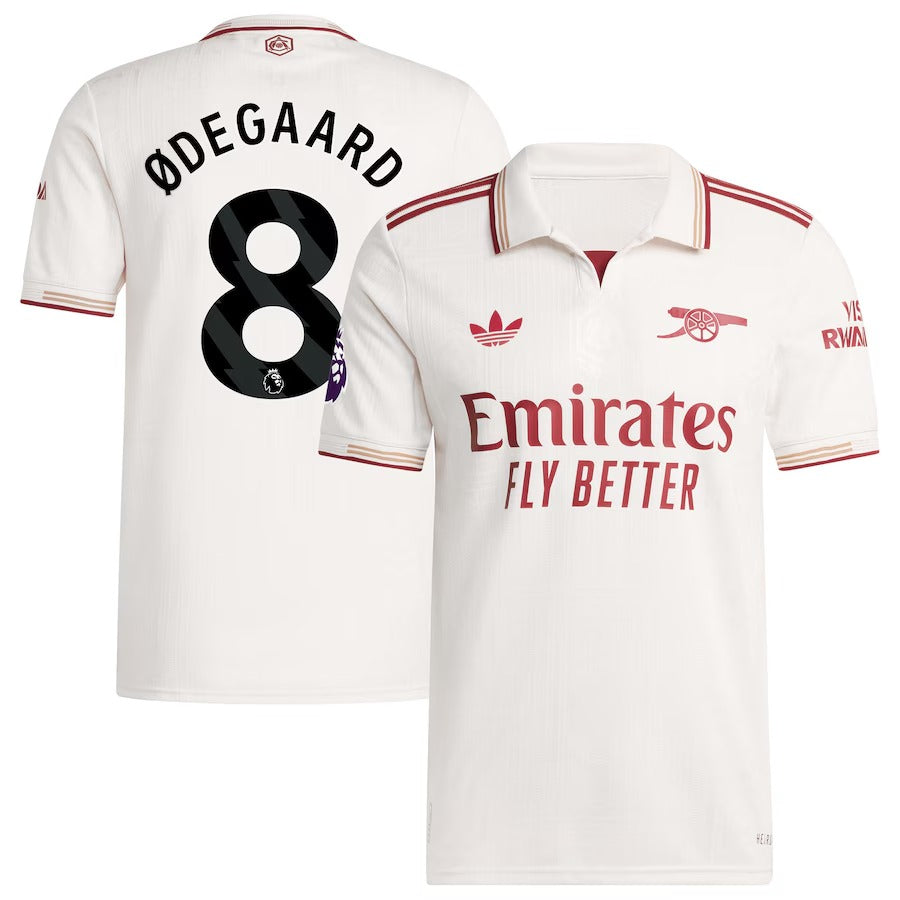 Martin Ødegaard Arsenal adidas 2025/26 Third Player Soccer Shirt - White