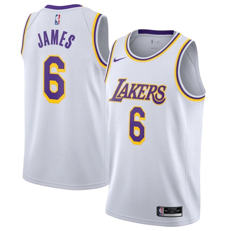 Los Angeles Lakers LeBron James #6 2021/22  Swingman Player Jersey Yellow - Jersey Teams World