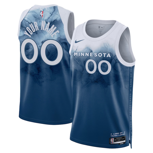 Minnesota Timberwolves Unisex 2023/24 Custom Swingman Jersey - Blue - City Edition