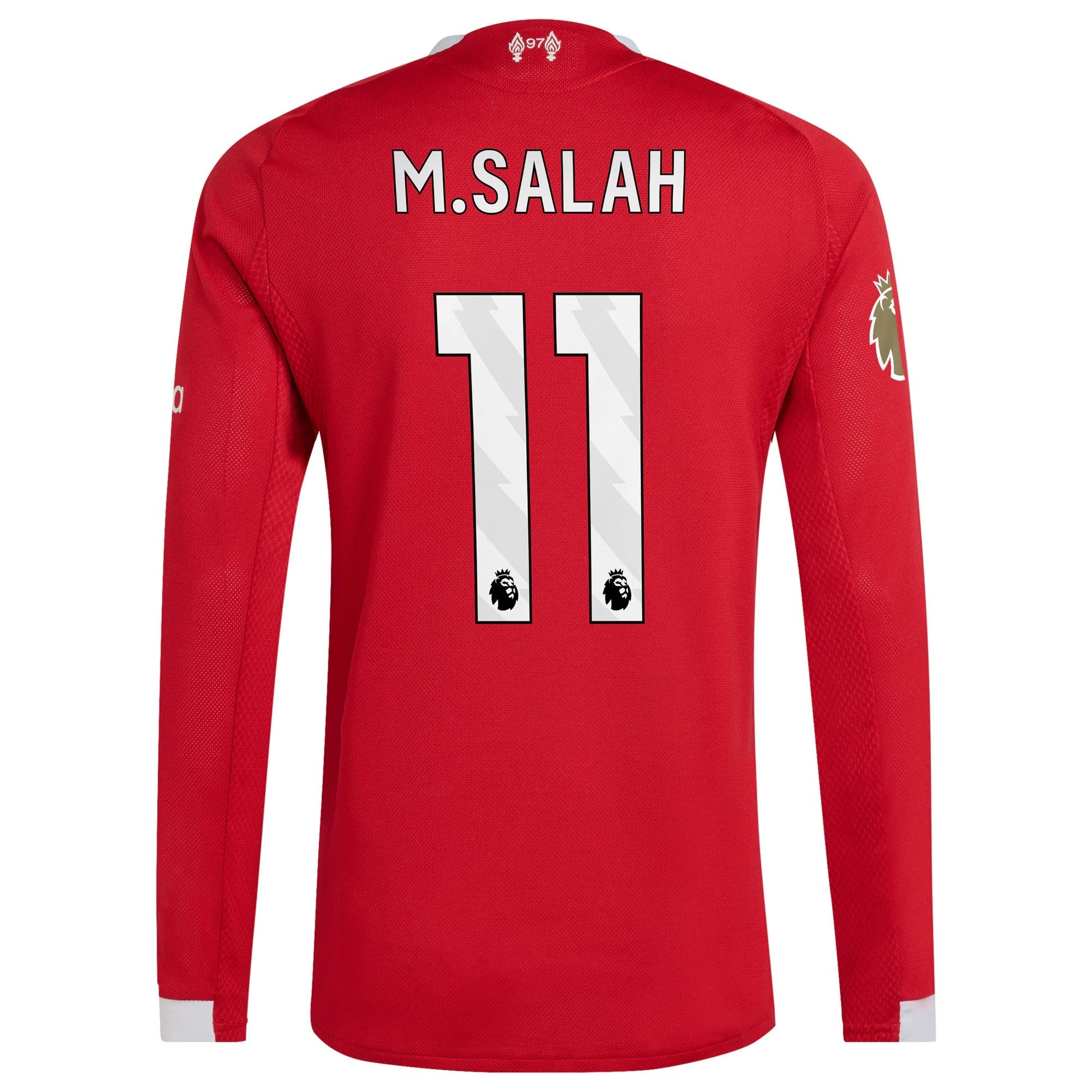 Mohamed Salah Liverpool 2025/26 Home Long Sleeve Soccer Shirt - Red