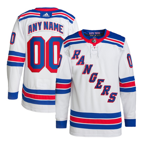 New York Rangers Team 2022 Custom Jersey Pro Official - White - Jersey Teams World