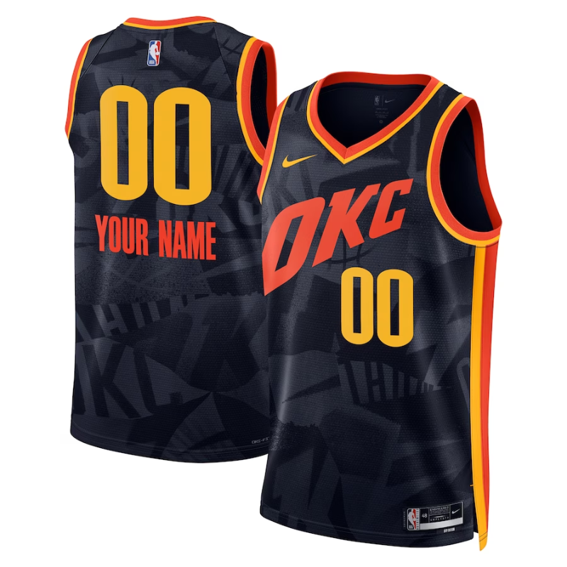 Oklahoma City Thunder Unisex 2023/24 Custom Swingman Jersey - Navy - City Edition