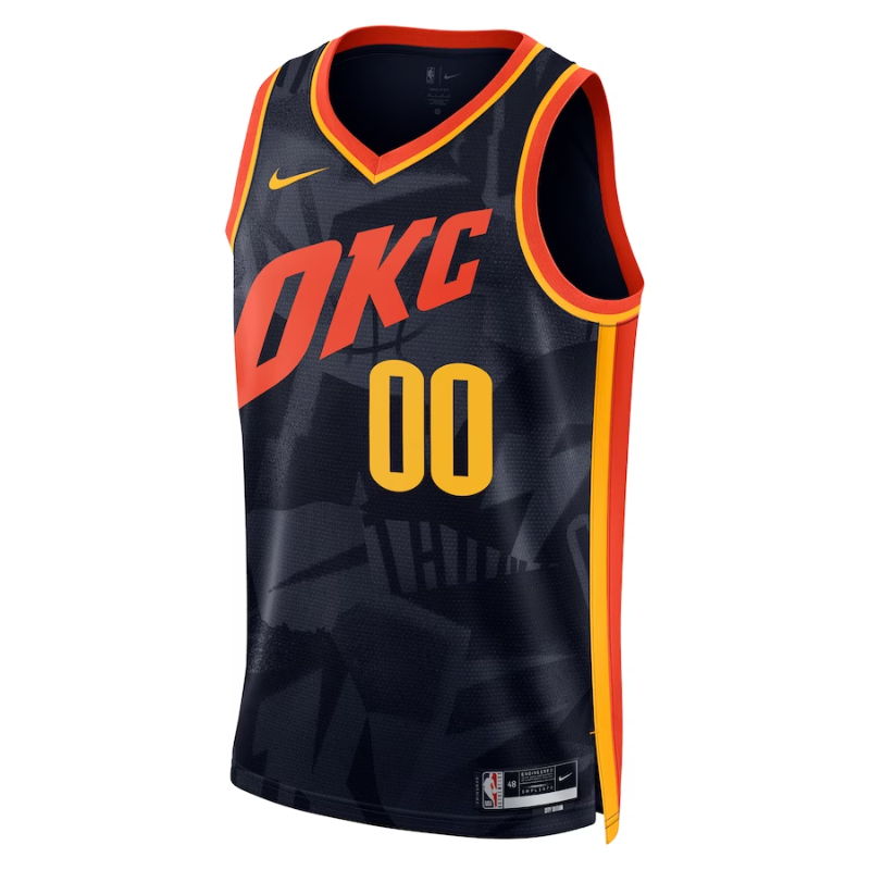 Oklahoma City Thunder Unisex 2023/24 Custom Swingman Jersey - Navy - City Edition