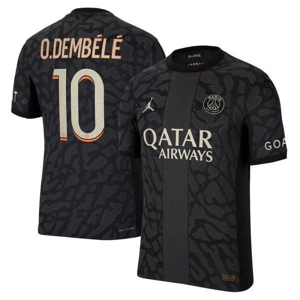 Ousmane Dembélé Paris Saint-Germain 2023/24 Third Player Jersey - Anthracite