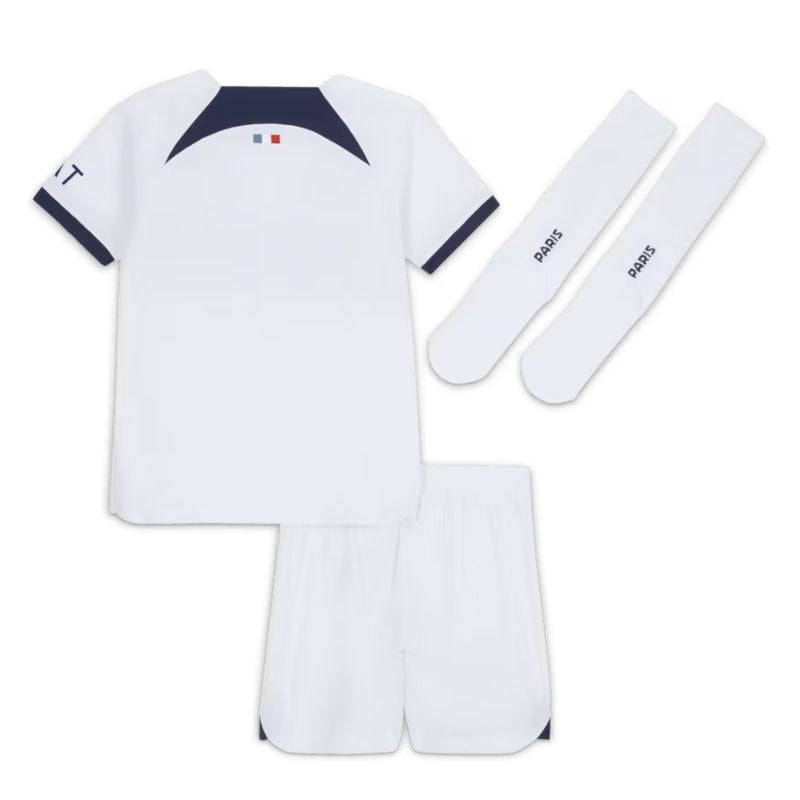 Paris Saint-Germain Away Kit 2023-24 - Little Kids Custom Jersey - White