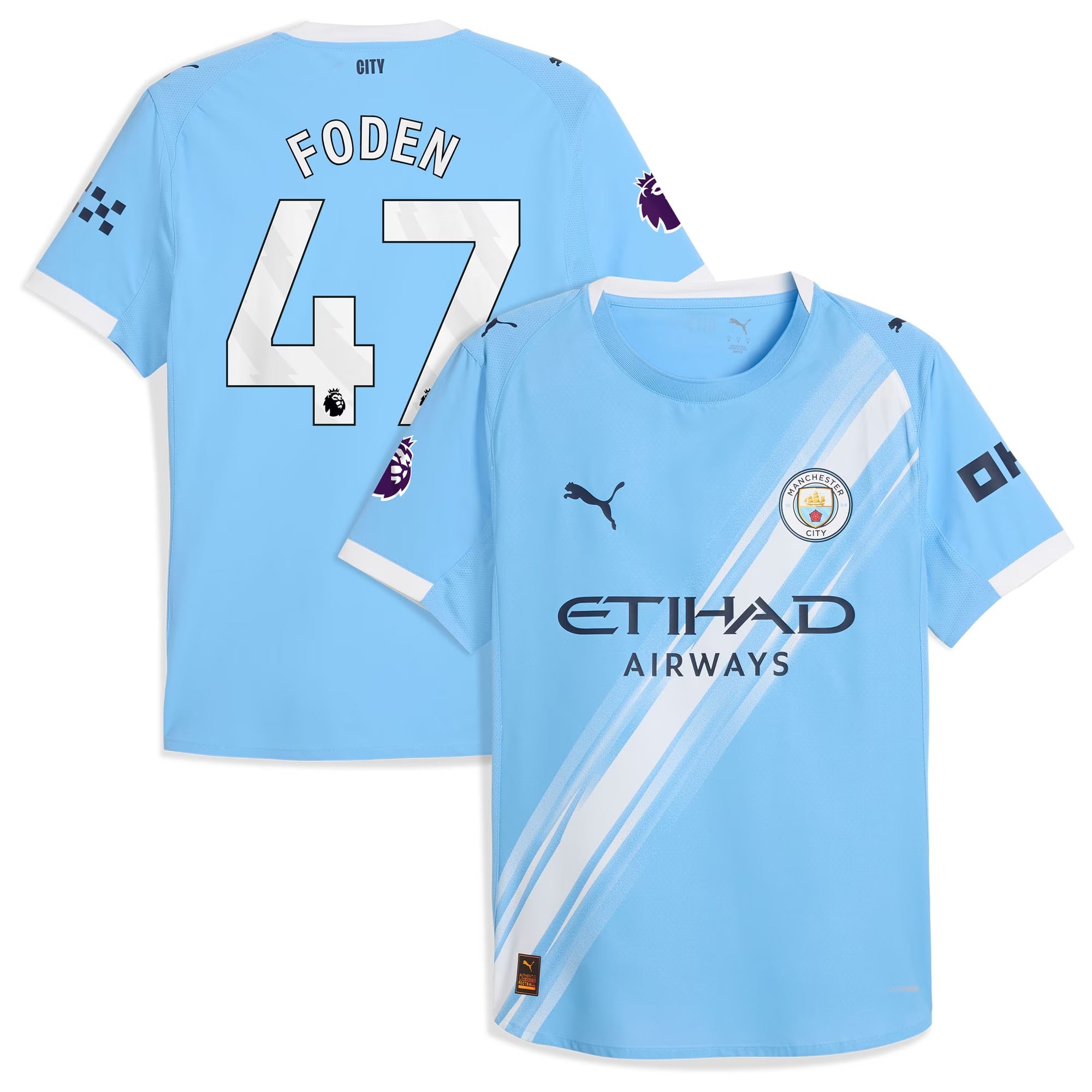 Phil Foden Manchester City Puma 2025/26 Home Player Soccer Shirt - Sky Blue