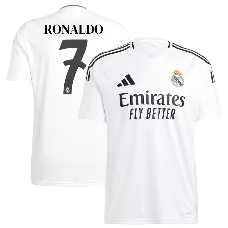 Real Madrid Cristiano Ronaldo 7 2024/25 Home Player Shirt - White