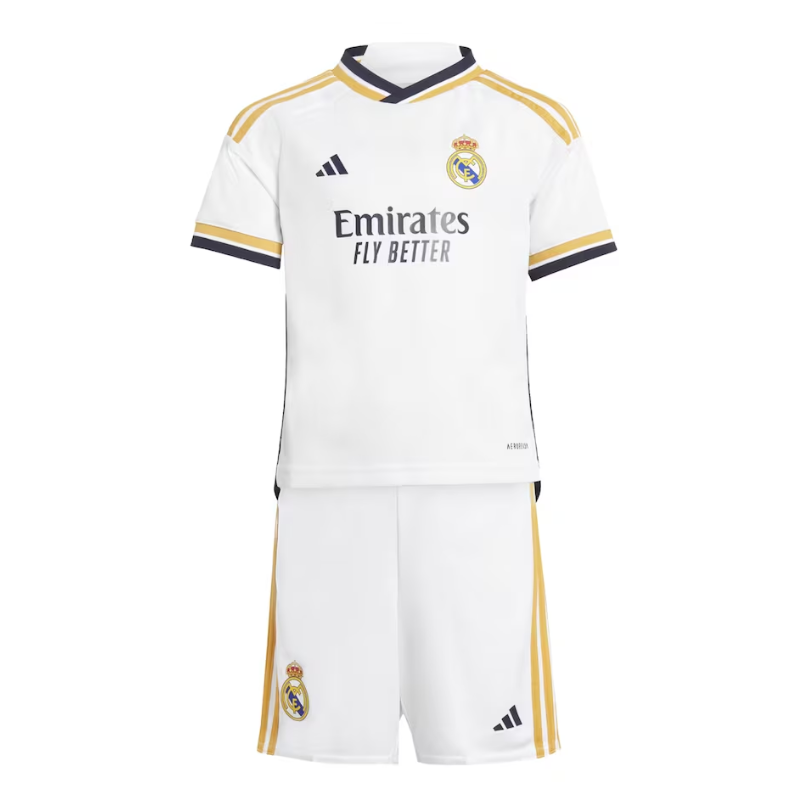 Real Madrid Home Kit Adidas 2023-24 - Little Kids Custom Jersey - White