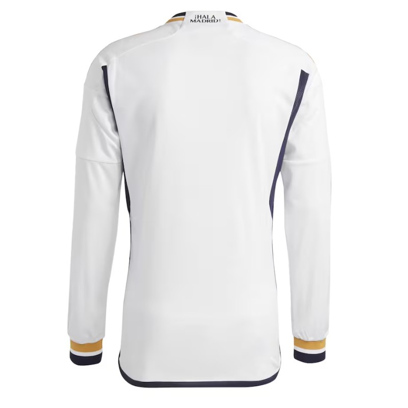 Real Madrid Home Shirt 2023-24 - Long Sleeve Custom Jersey - White - Jersey Teams World