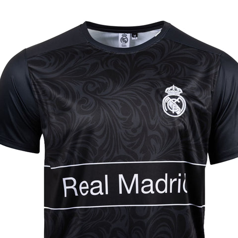 Real Madrid Sport Design Sweden Home Sideline T-Shirt - Black