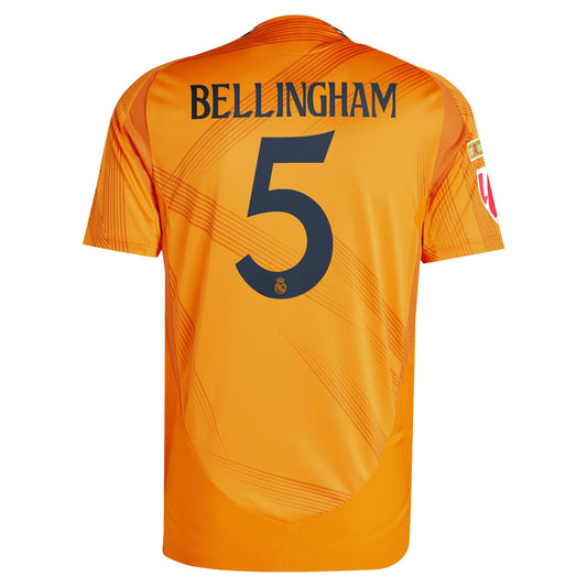Real Madrid 2024/25 Away Jude Bellingham Shirt - Orange