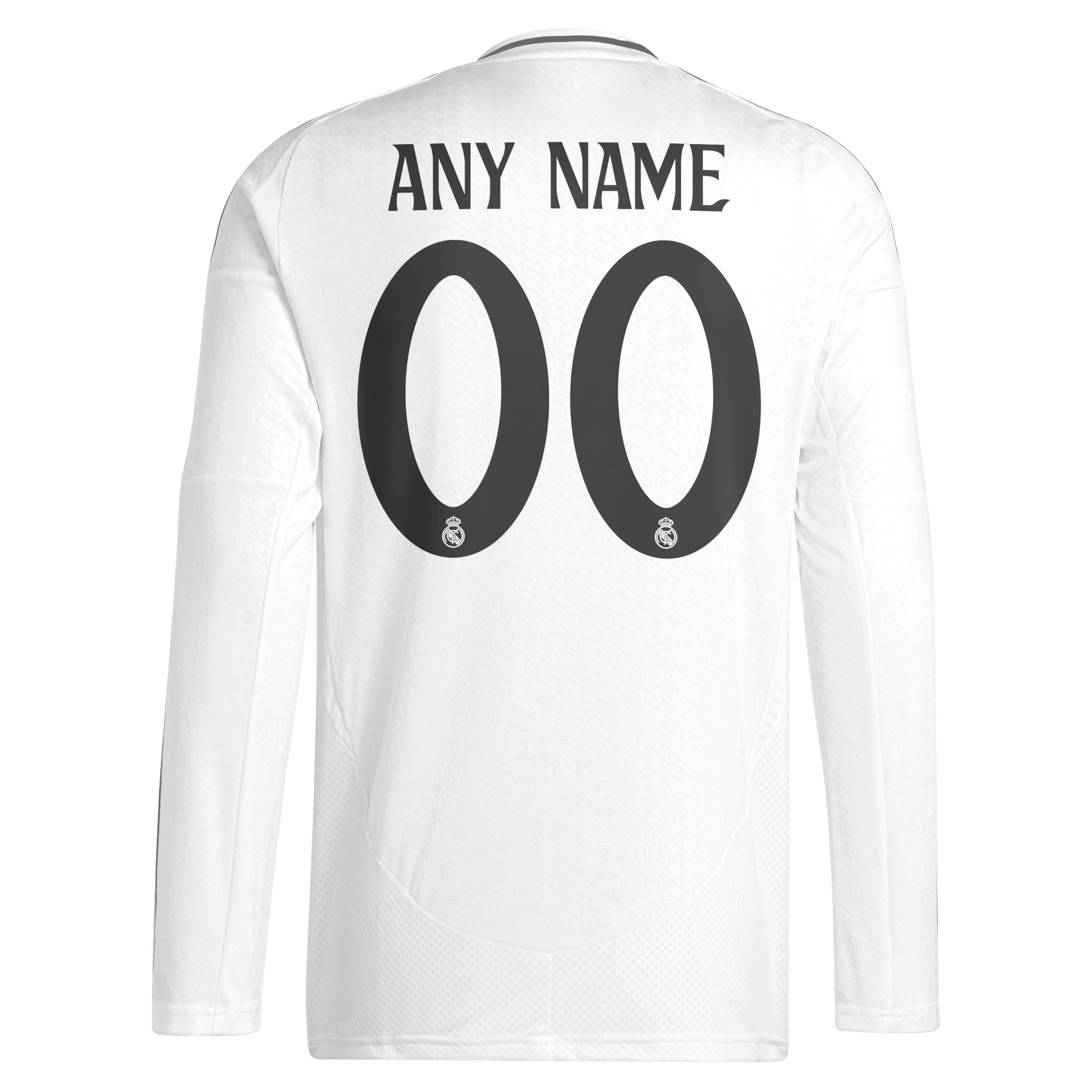 Real Madrid 2024/25 Home Customized Long Sleeve Shirt - White