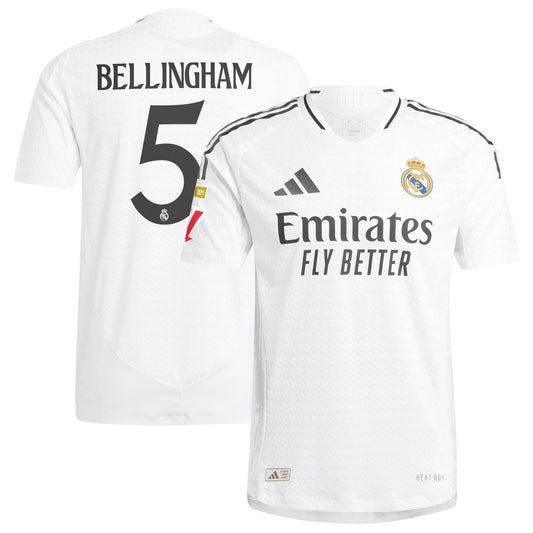 Real Madrid 2024/25 Home Jude Bellingham 5 Player Shirt - White