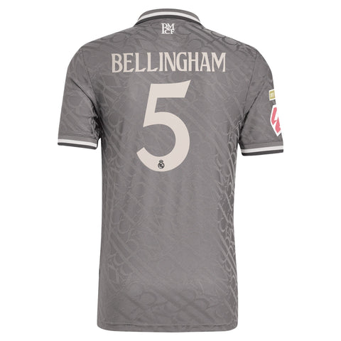Real Madrid 2024/25 Third Jude Bellingham 5 Player Shirt - Charcoal