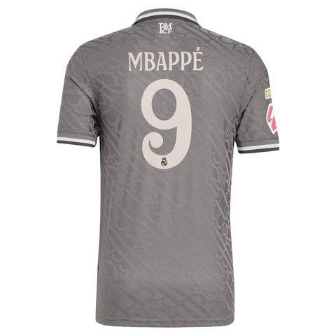 Real Madrid 2024/25 Third Player Kylian Mbappé 9 Shirt - Charcoal