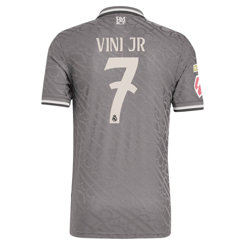 Real Madrid 2024/25 Third Vini Jr. 7 Player Shirt - Charcoal