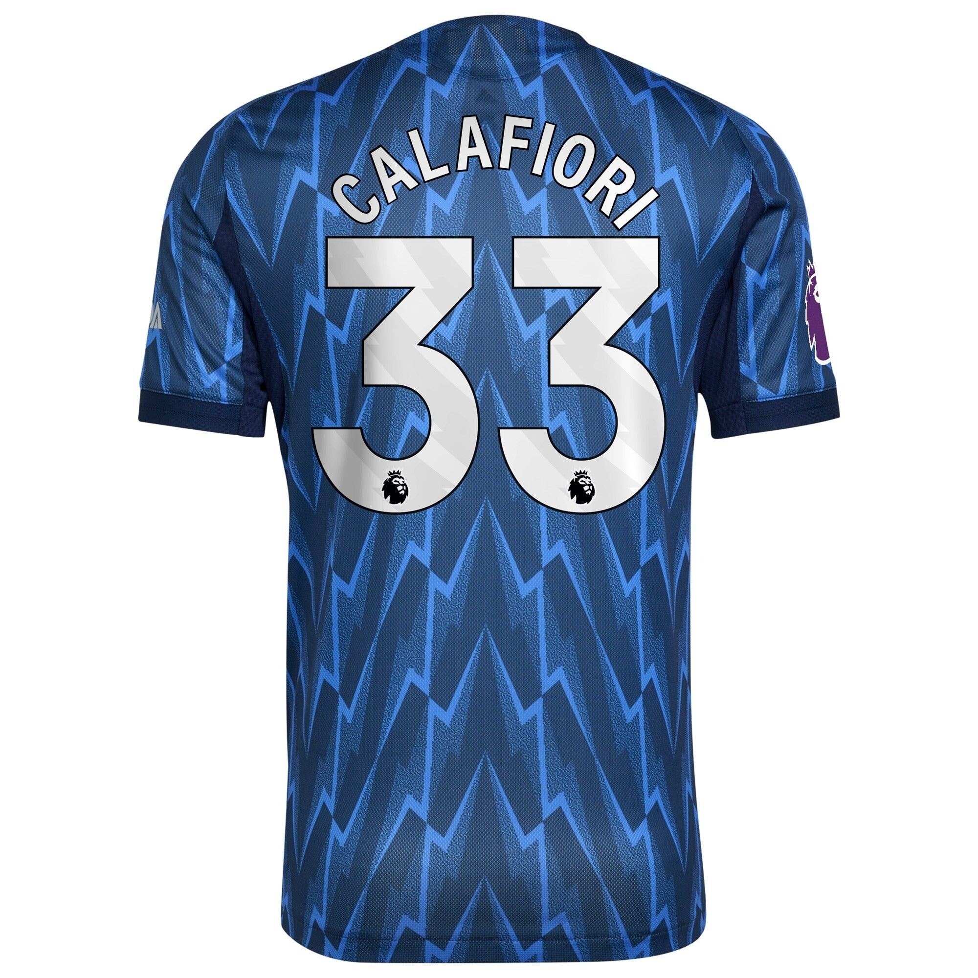 Riccardo Calafiori Arsenal adidas 2025/26 Away Player Soccer Shirt - Blue