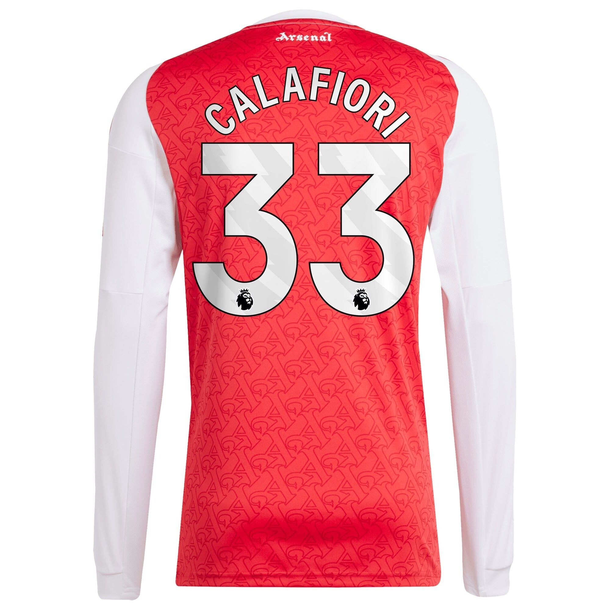 Riccardo Calafiori Arsenal adidas 2025/26 Home Long Sleeve Player Soccer Shirt - Red