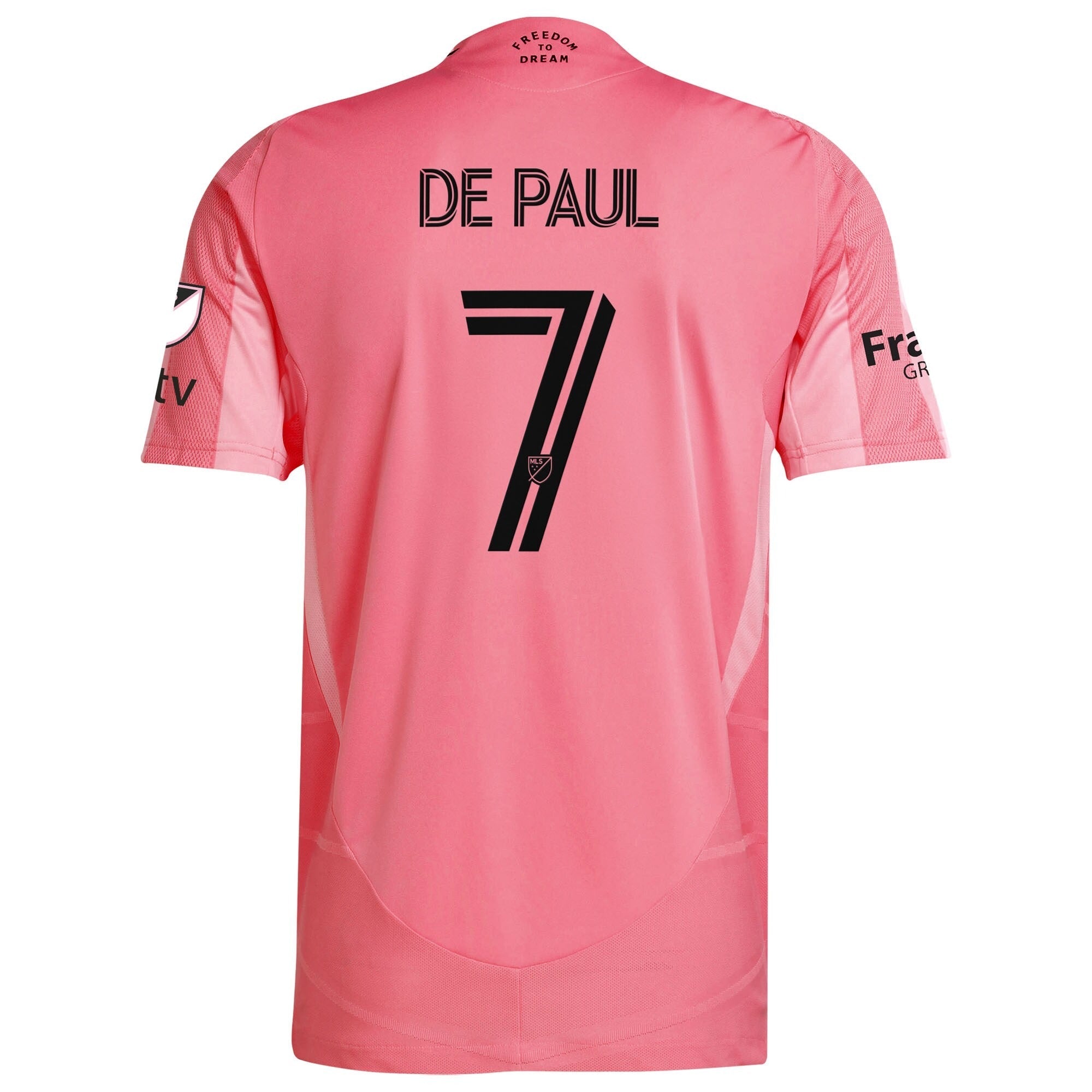 Rodrigo De Paul Inter Miami CF adidas 2025 Euforia Player Soccer Shirt - Light Pink