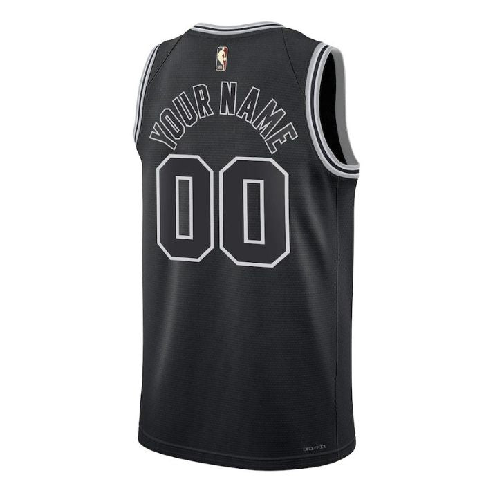 San Antonio Spurs Unisex 2023 Custom Swingman Jersey - Classic Edition - Black - Jersey Teams World