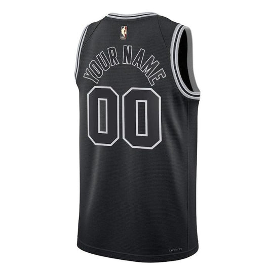 San Antonio Spurs Unisex 2023 Custom Swingman Jersey - Classic Edition - Black - Jersey Teams World