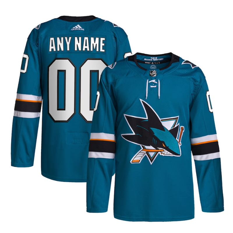 San Jose Sharks Team 2022 Custom Jersey Pro Official Blue - Jersey Teams World