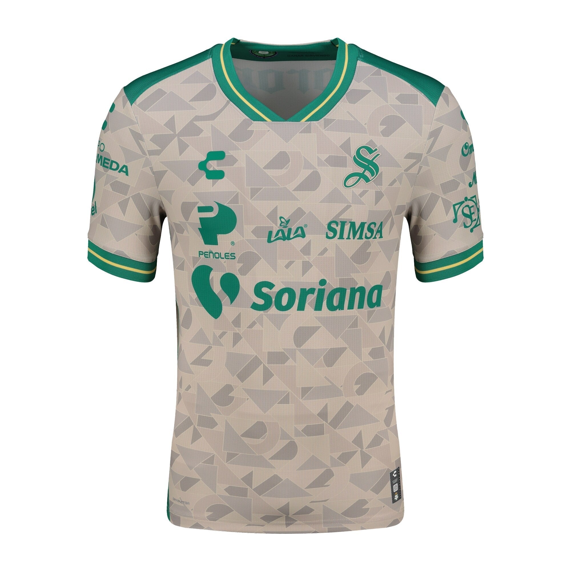 Santos Laguna Charly 2025/26 Away Authentic Soccer Shirt - Tan