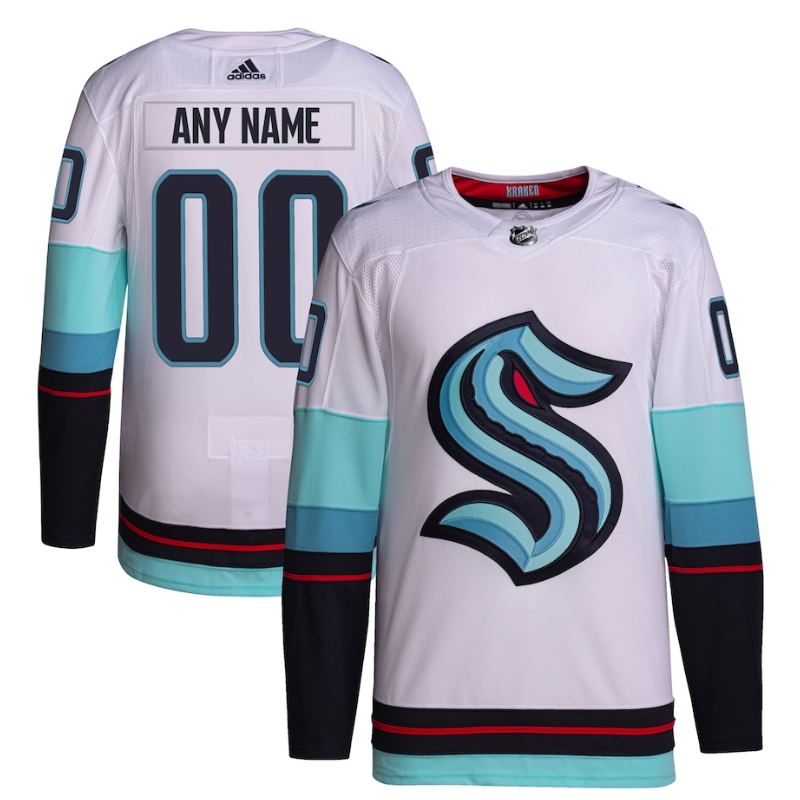 Seattle Kraken Team 2022 Custom Jersey Pro Official - White - Jersey Teams World