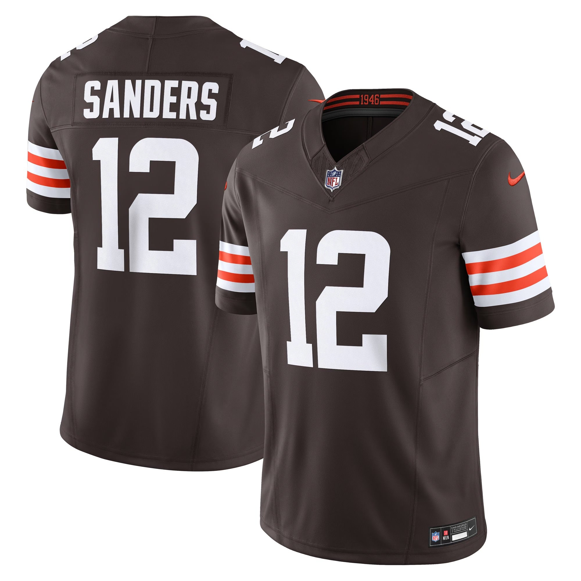 Cleveland Browns Shedeur Sanders Authentic Nike Limited Vapor F.U.S.E. Jersey – Brown