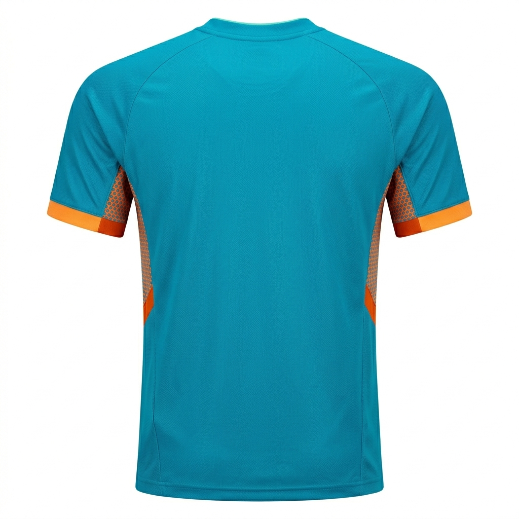 Soccer Intl™ Men's Cataratas Turquoise Soccer Jersey - Orange Energy Technical Performance Shirt