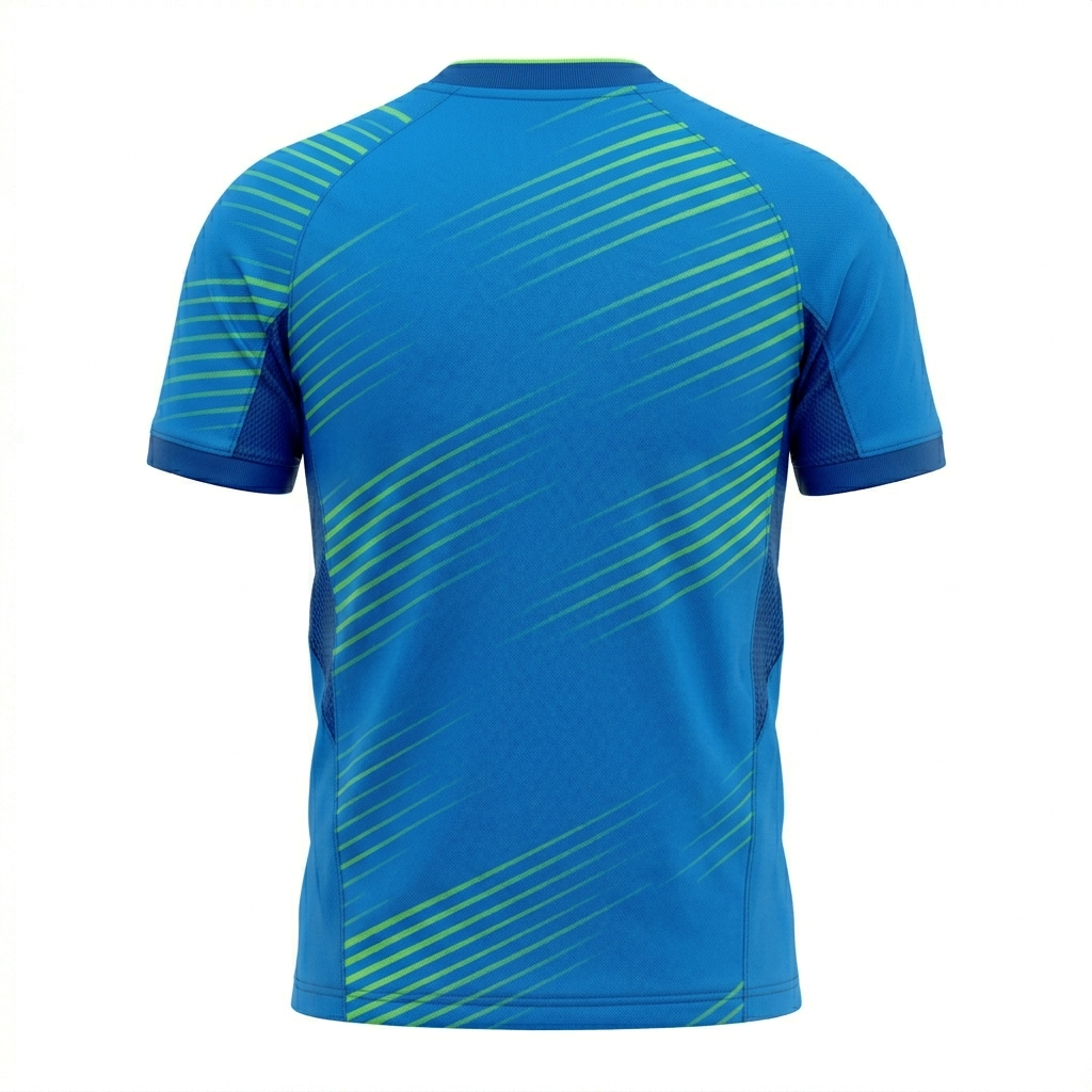 Soccer Intl™ Men's Electric Azure Soccer Jersey - Neon Velocity Performance Fit Athletic Shirt