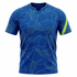 Soccer Intl™ Men's Kinetic-Circuit Royal Blue Soccer Jersey - Lime Volt Geometric Performance Shirt