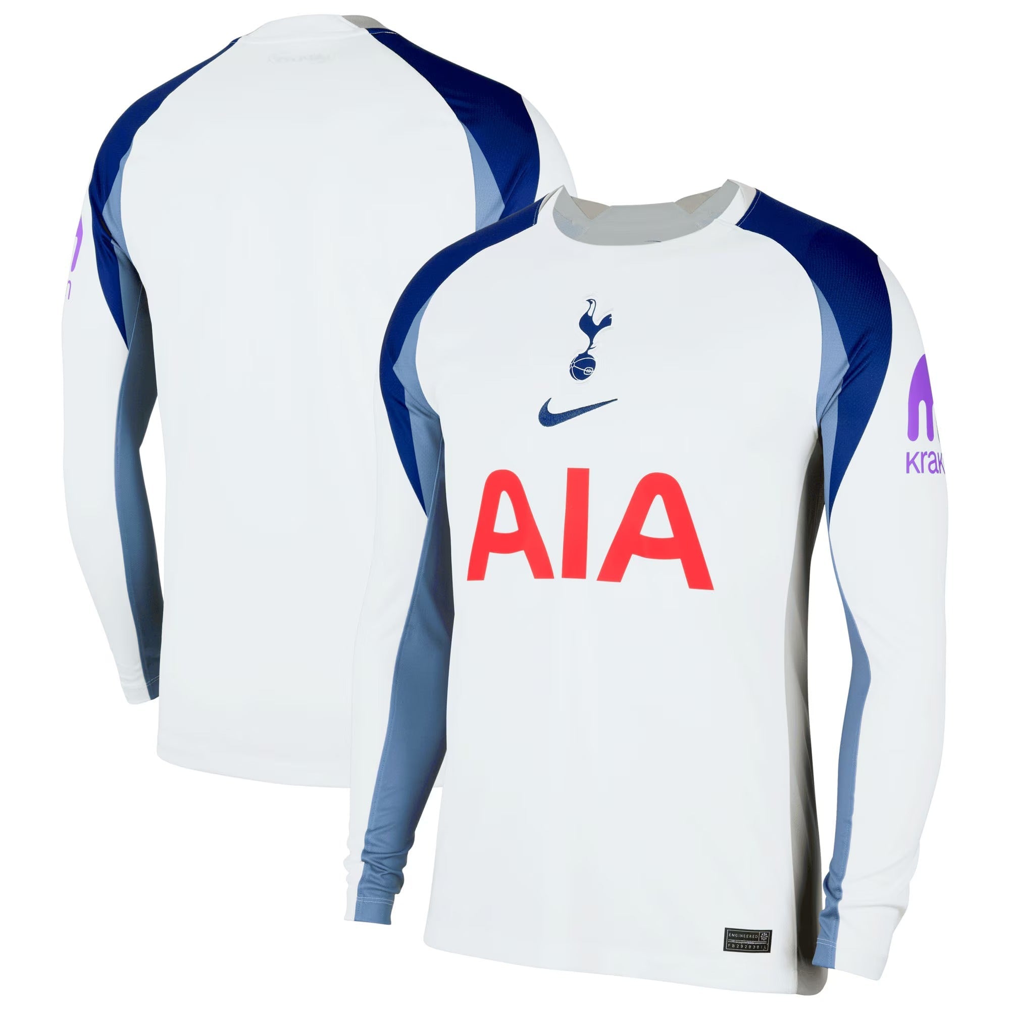 Tottenham Hotspur teams 2025/26 Home Long Sleeve Soccer Shirt - White