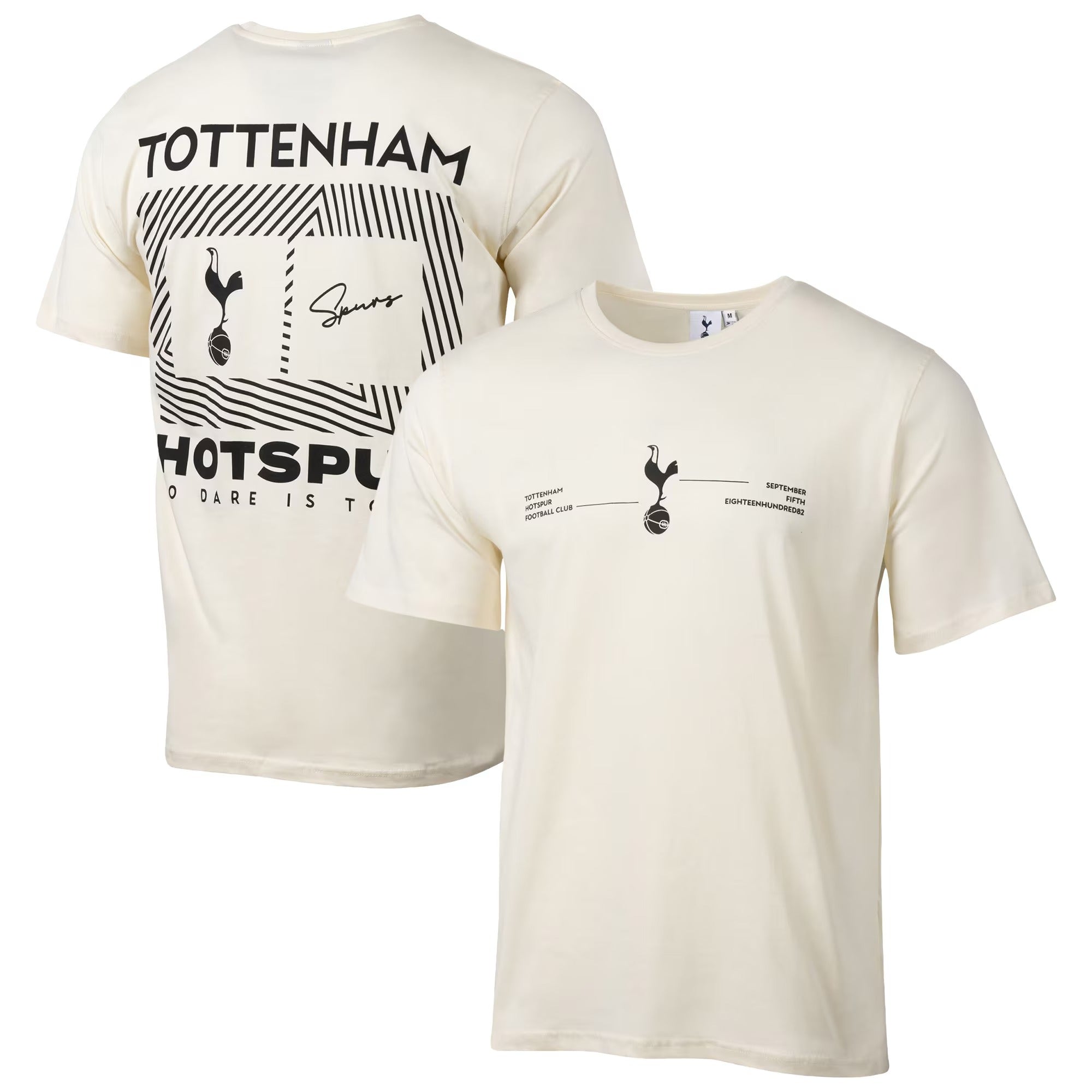 Tottenham Hotspur Sport Design Sweden Everyday Relaxed Adults T-Shirt - Cream