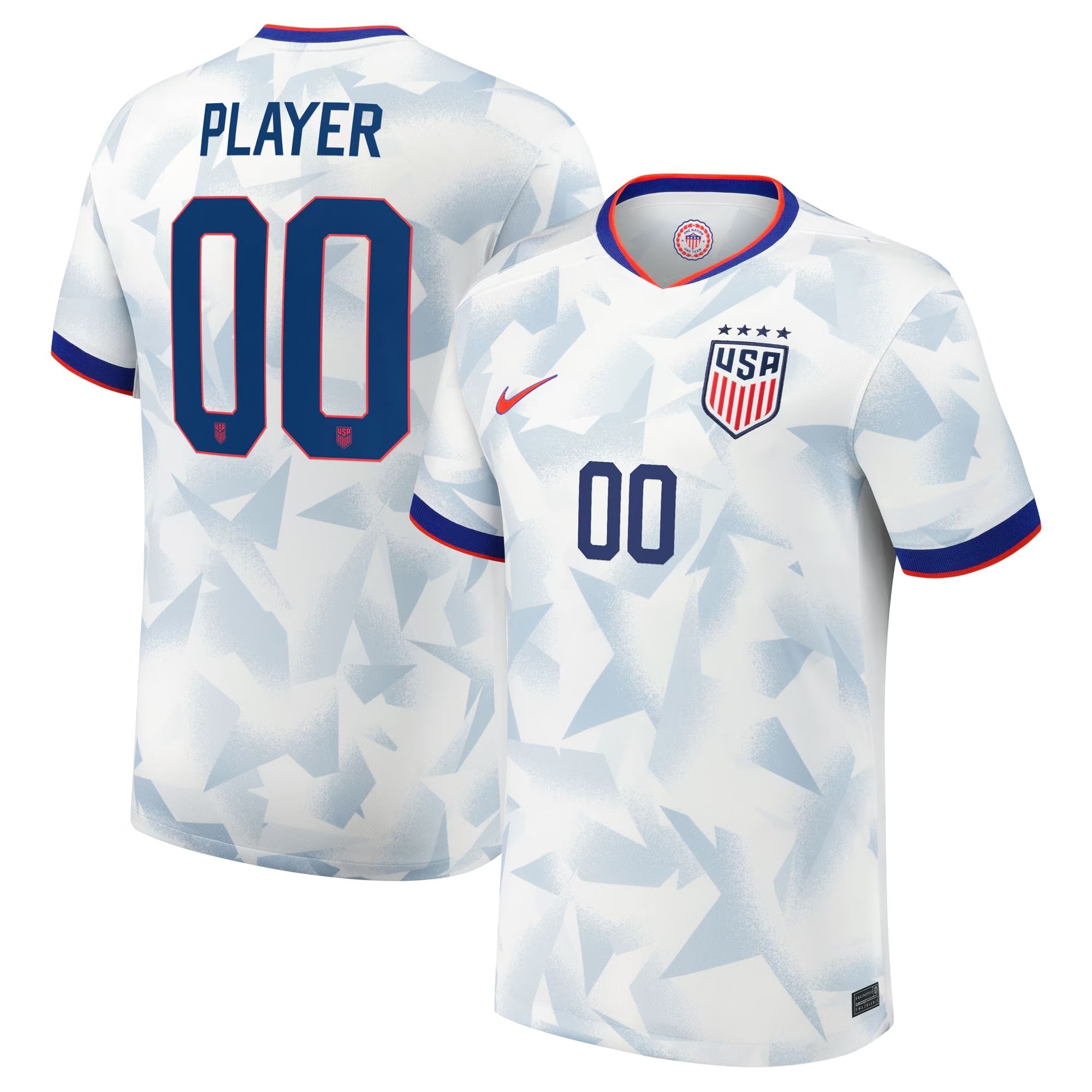 USWNT teams 2025 Home Pick-A-Player Custom Soccer Shirt - White
