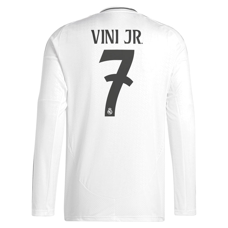 Vini Jr. Real Madrid adidas 2024/25 Home Long Sleeve Player Jersey - White