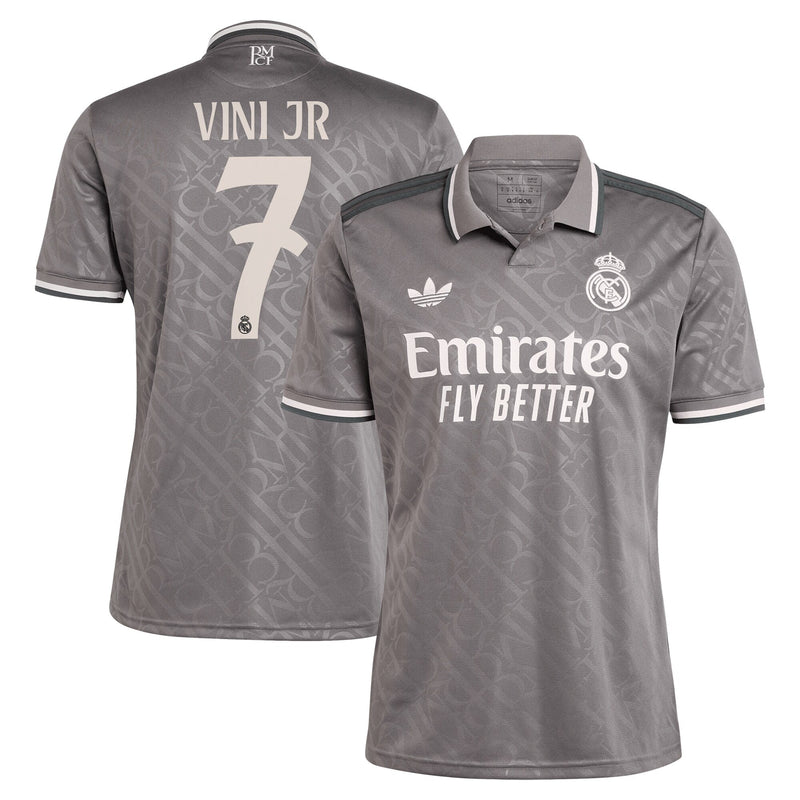 Vini Jr. Real Madrid adidas 2024/25 Third Player Jersey - Charcoal