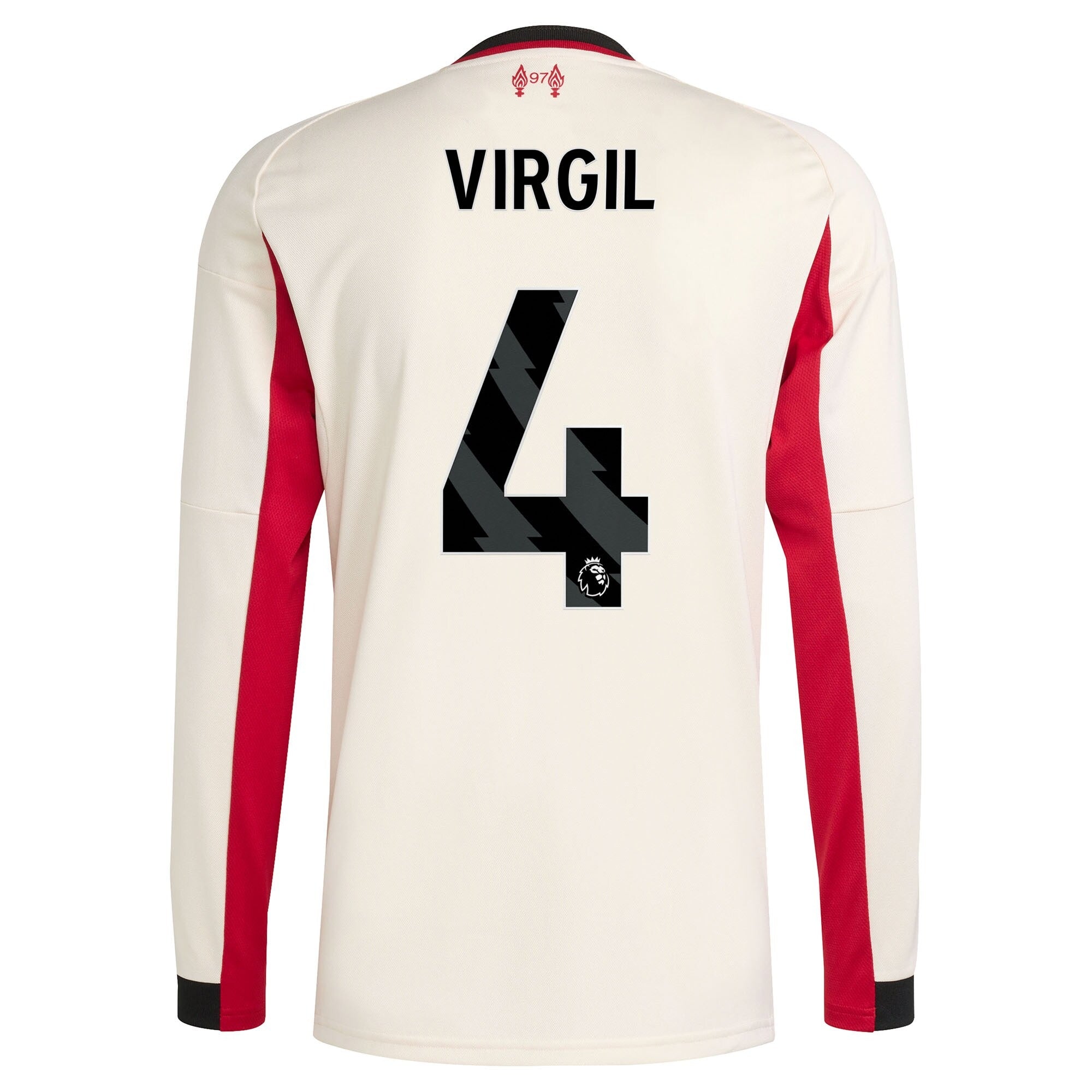 Virgil van Dijk Liverpool adidas 2025/26 Away Long Sleeve Player Soccer Shirt - White