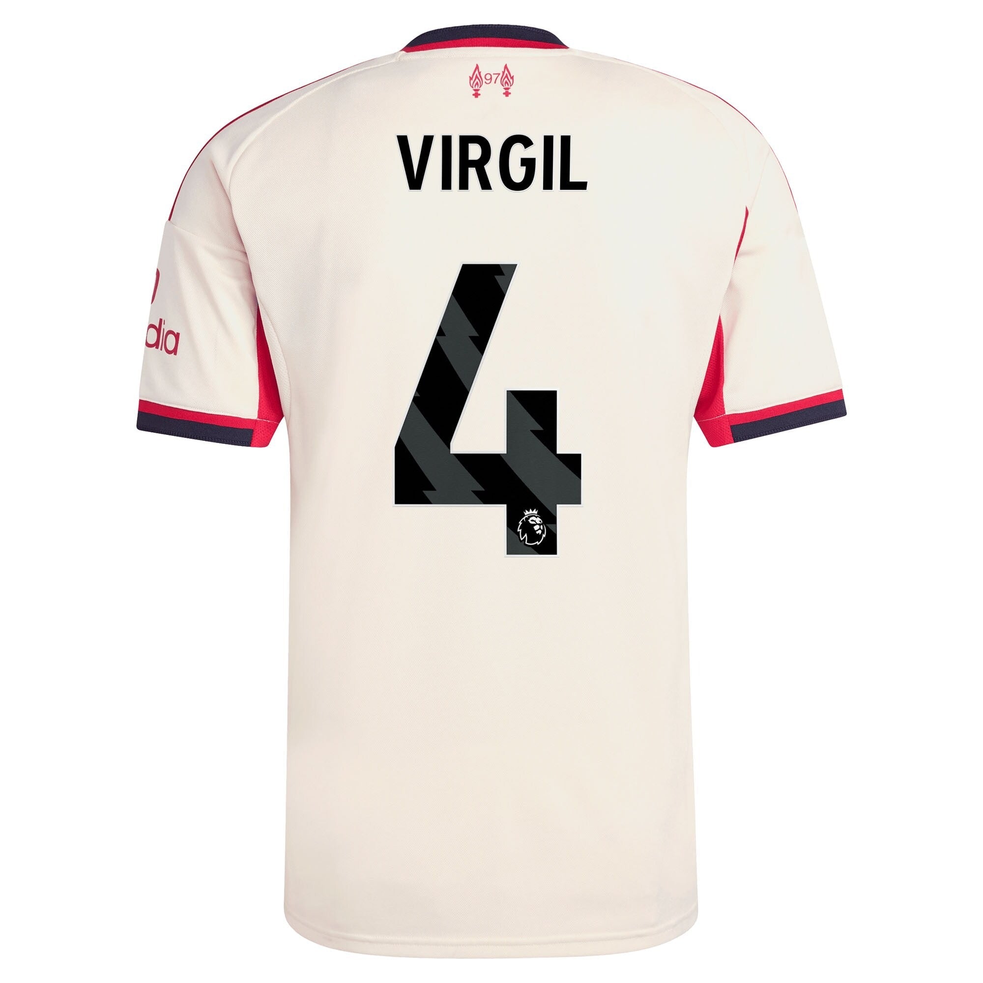 Virgil van Dijk Liverpool adidas 2025/26 Away Player Soccer Shirt - White