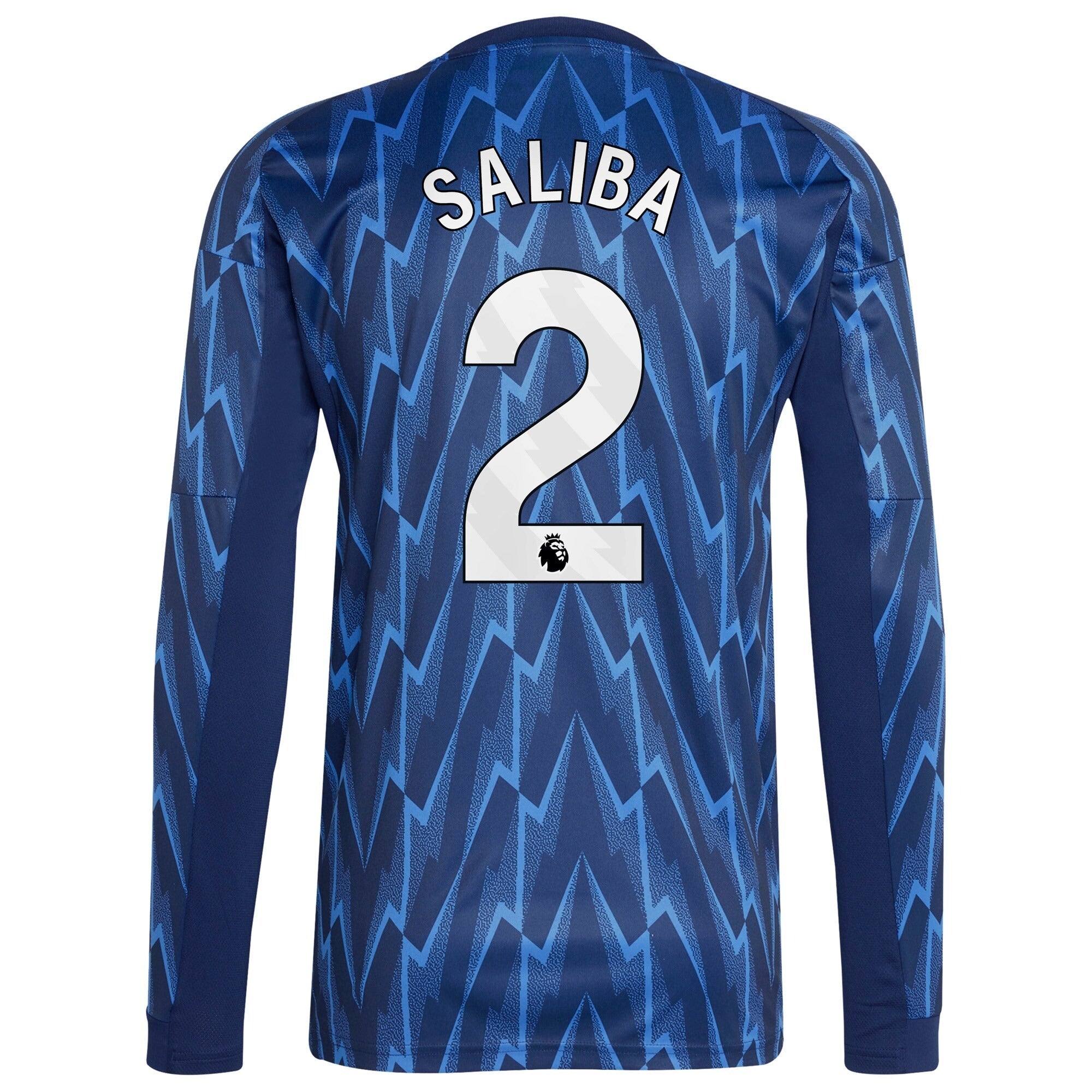 William Saliba Arsenal adidas 2025/26 Away Long Sleeve Player Soccer Shirt - Blue